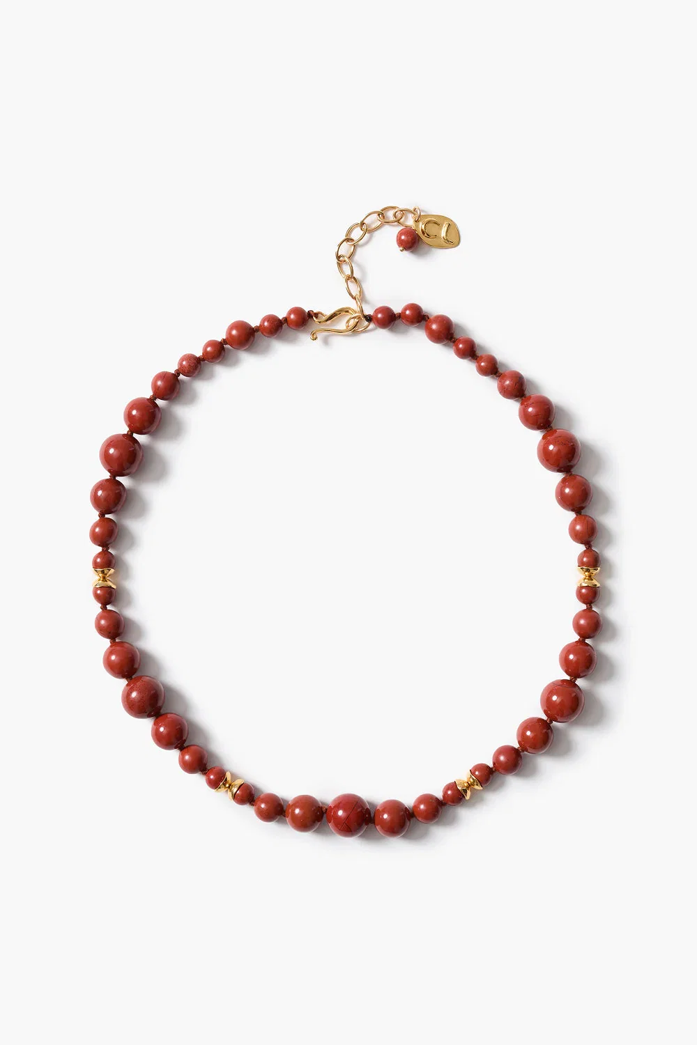 Image of Bell Tower Necklace Red Jasper