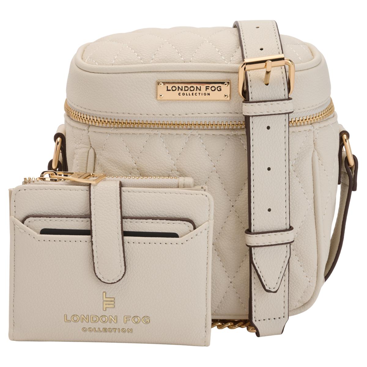 London Fog Quilt Crossbody & Wallet Set