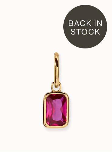 Baguette Birthstone Charm