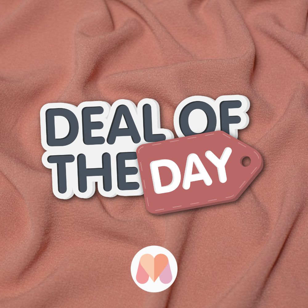 Deadstock Textured Stretch Woven Crepe Fabric Rose Pink