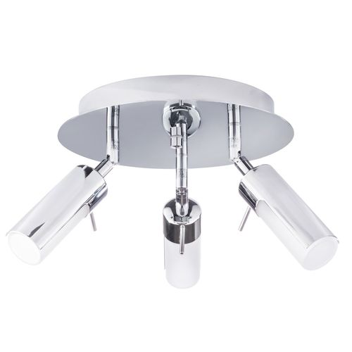 Palma 3 Light Ceiling Spotlight Plate - Chrome