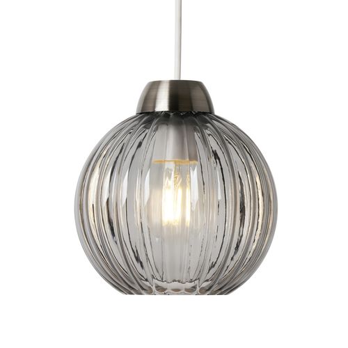 Clara Ribbed Glass Easy to Fit Shade - Smoke