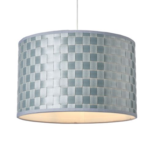 Sovin Woven Easy to Fit Drum Shade - Silver