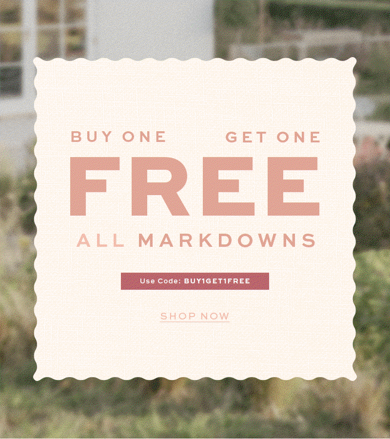 BOGO with code: BUY1GET1FREE