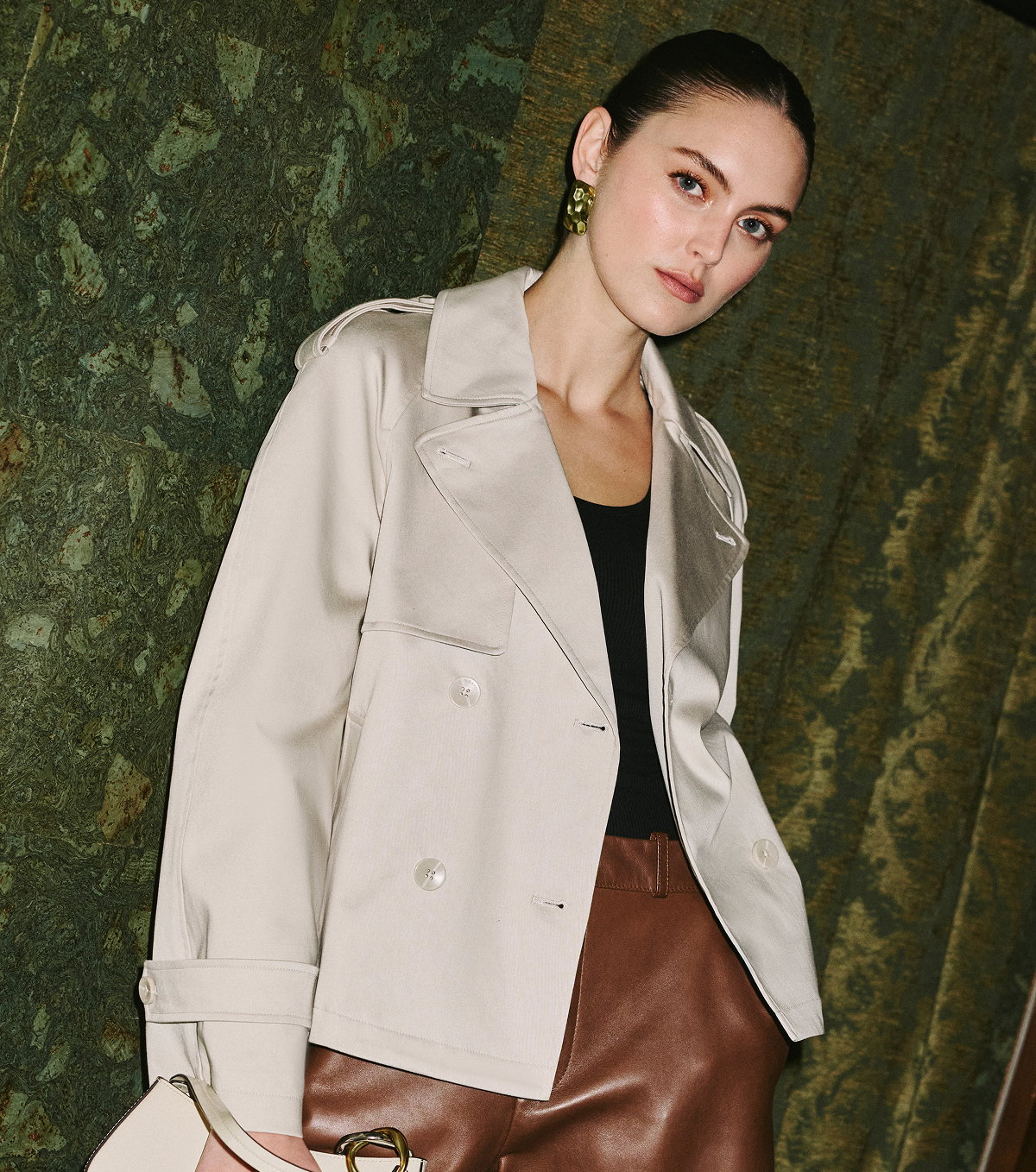 JULIETTE Short Trench in Stretch Cotton