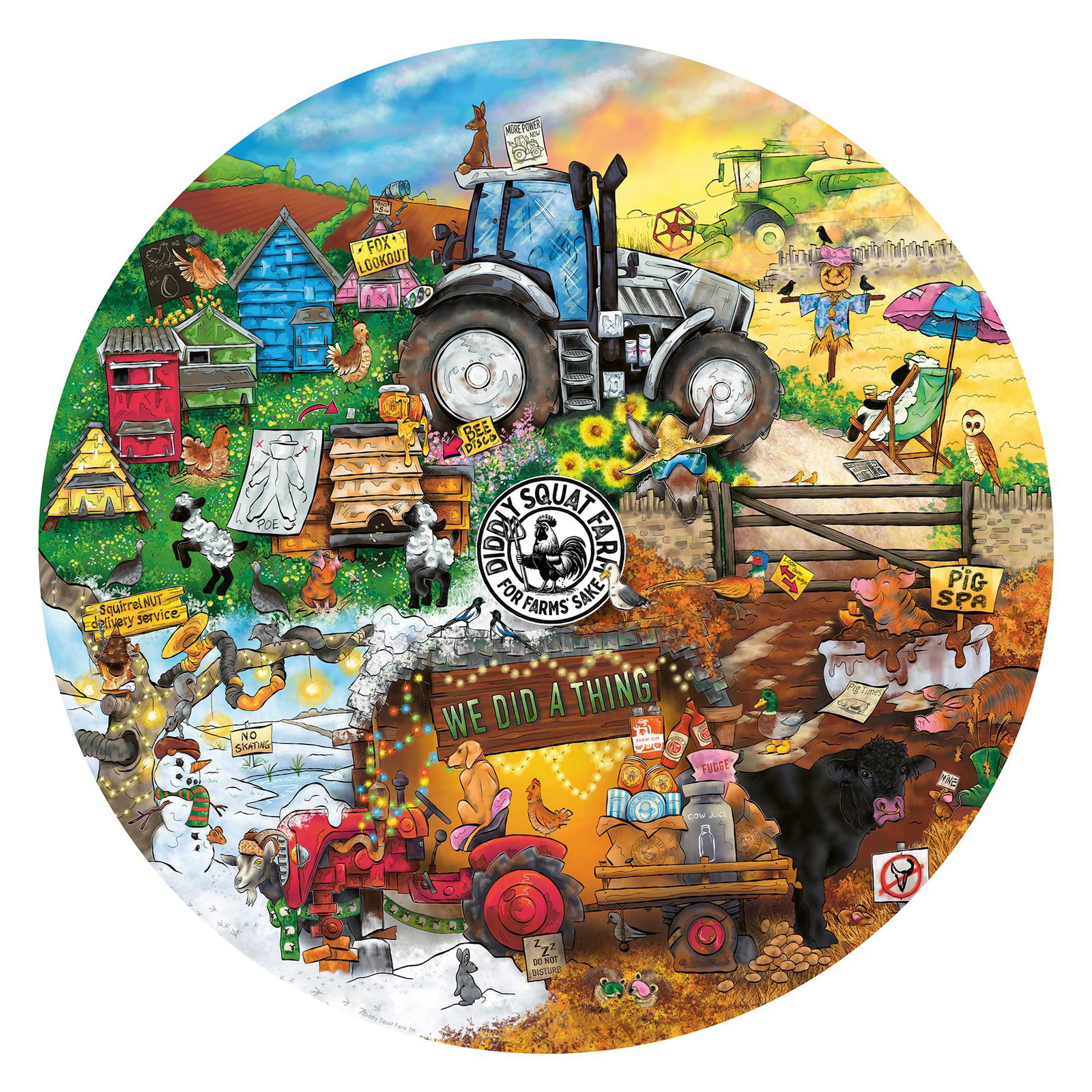 Image of PRE-ORDER Diddly Squat Farm 500 Piece Circular Jigsaw Puzzle