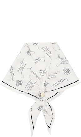 White Poetic Paris Scarf - Maison Kitsuné