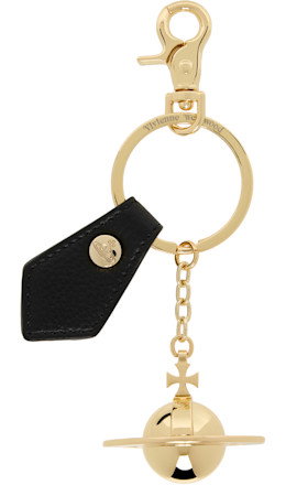 Black & Gold 3D Orb Keychain - Vivienne Westwood