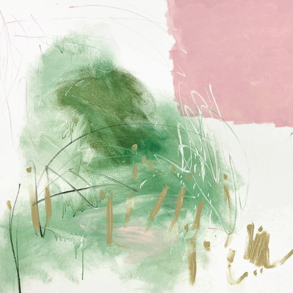 Abstract pink and green