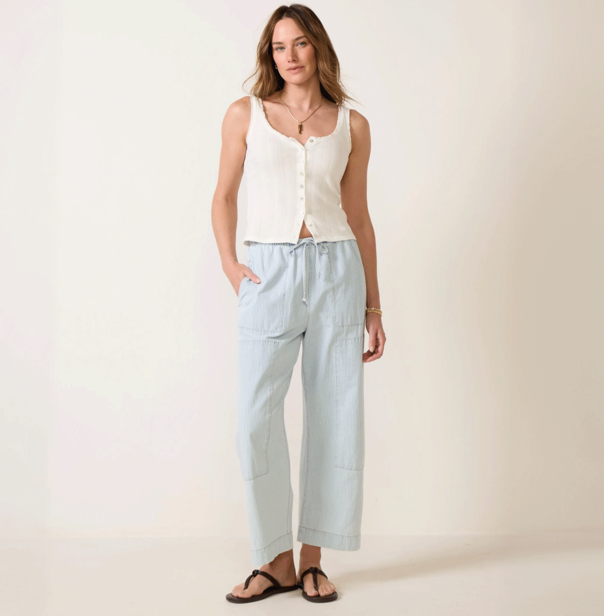 Summer Ease. Image of woman in new, lightweight summer look.
