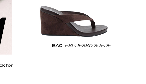 Baci Espresso Suede