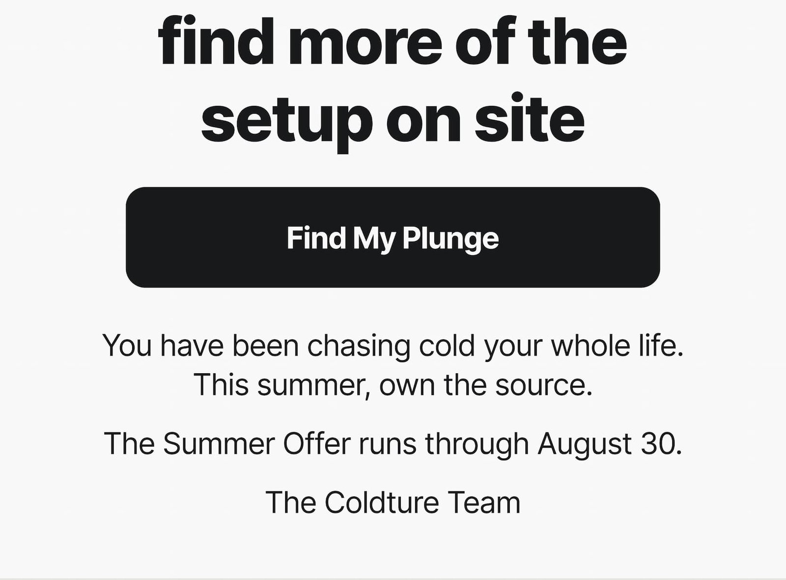 Find My Plunge 