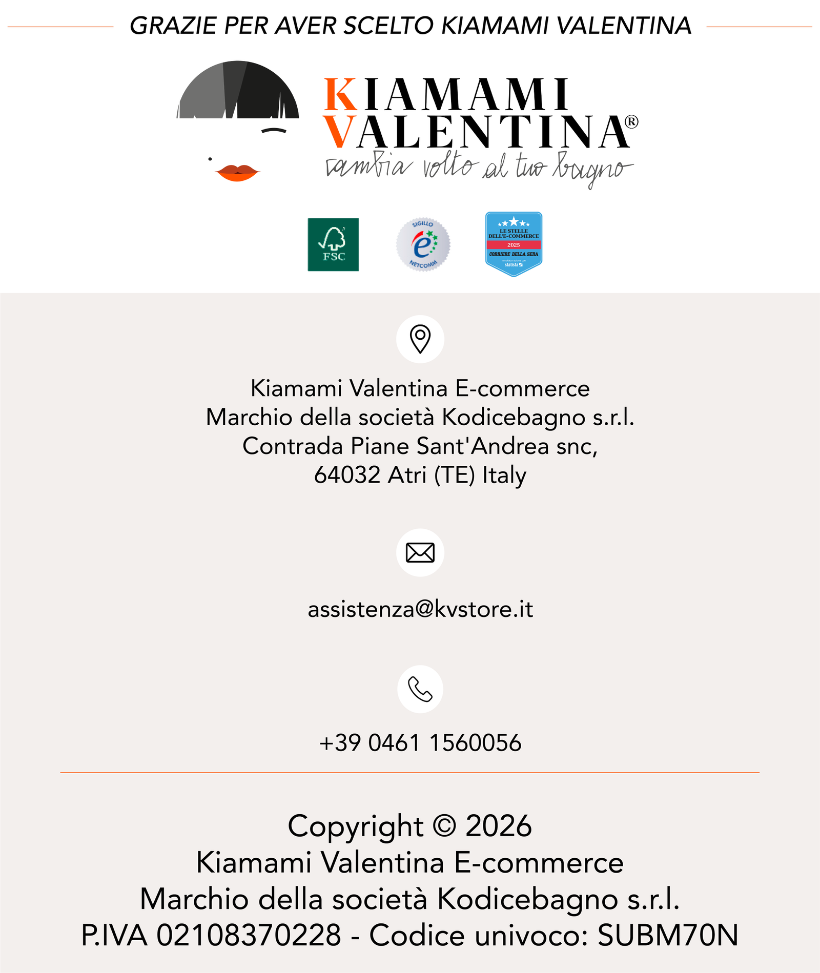 KIAMAMI VALENTINA cambia volto al tuo bagno
