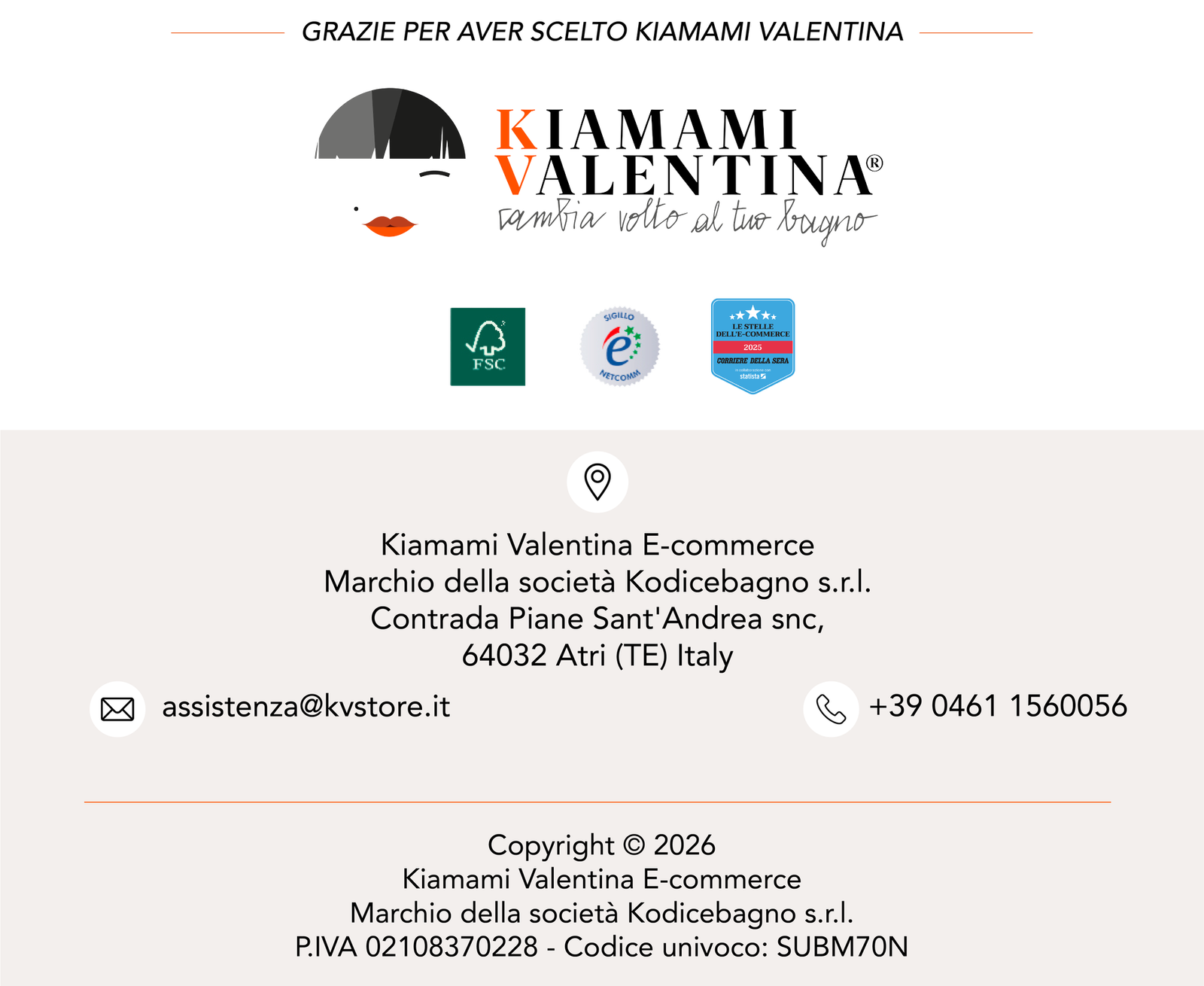 KIAMAMI VALENTINA cambia volto al tuo bagno
