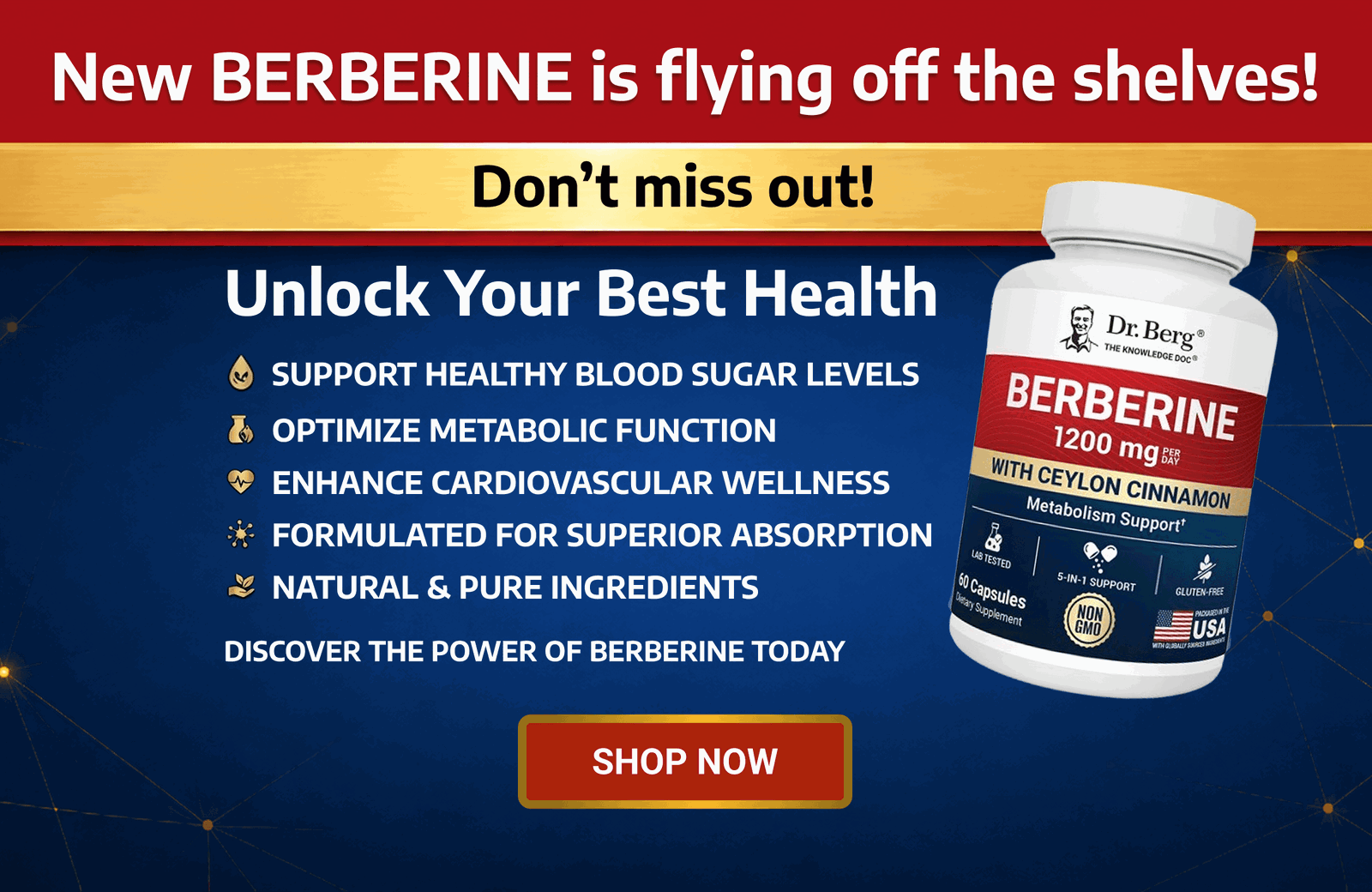 New Berberine is flying off the shelves! Shop now