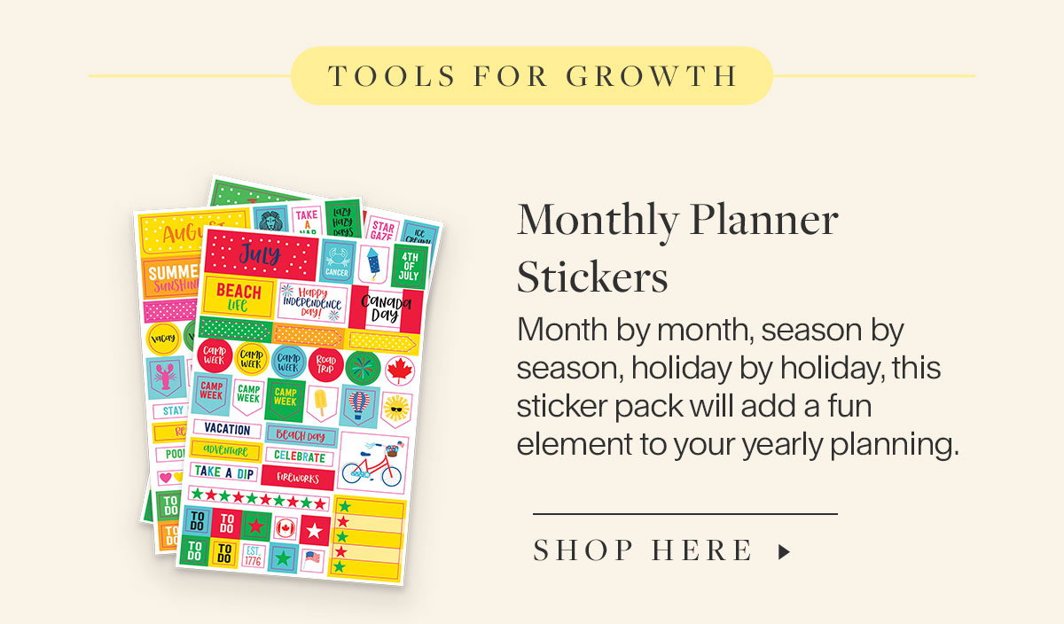 Monthly Planner Stickers - Month by month, season by season, holiday by holiday. This sticker pack will add a fun element to your yearly planning.