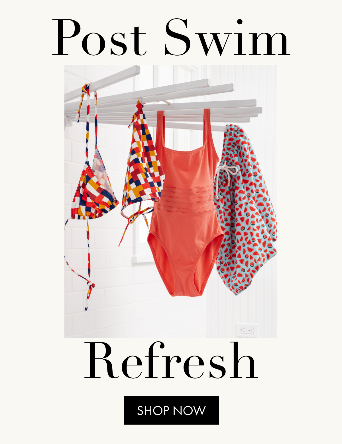 Activewear detergent for post swim refresh