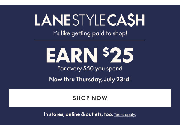 Earn $25 for Every $50 You Spend