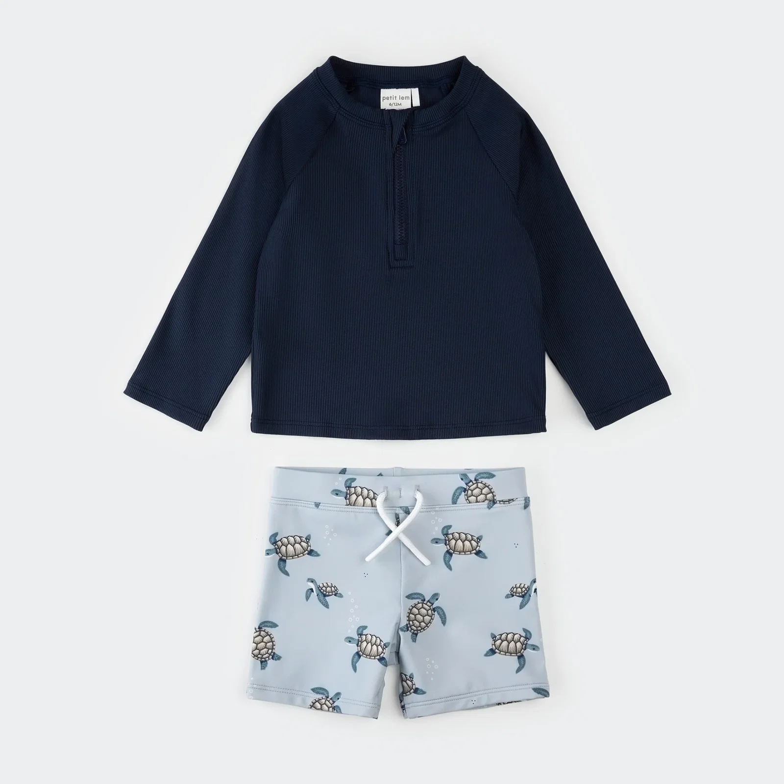 Image of Navy & Sea Turtles Rashguard Set