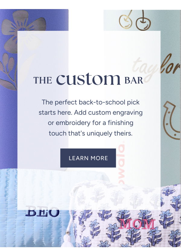 The Custom Bar | The perfect back to school pick starts here