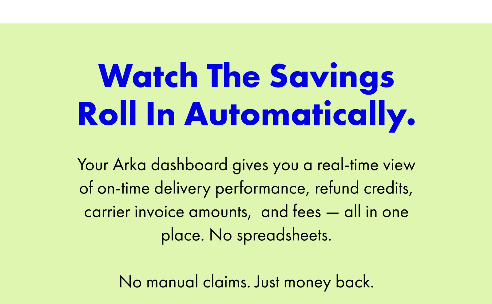 Watch The Savings 