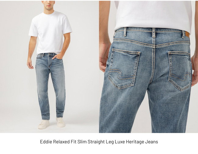 Eddie Relaxed Fit Slim Straight Leg Luxe Heritage Jeans