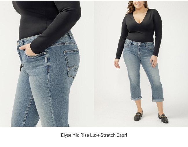Elyse Mid Rise Luxe Stretch Capri