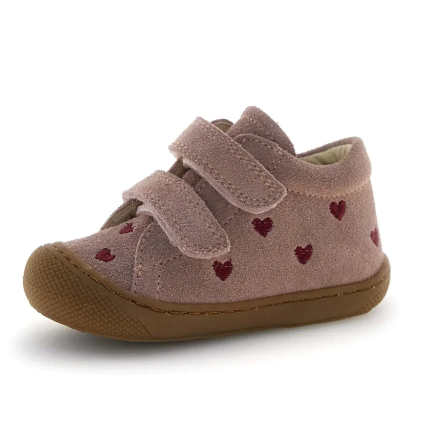 Image of Naturino Girl's Cocoon Vl Embroidered Hearts - Rose