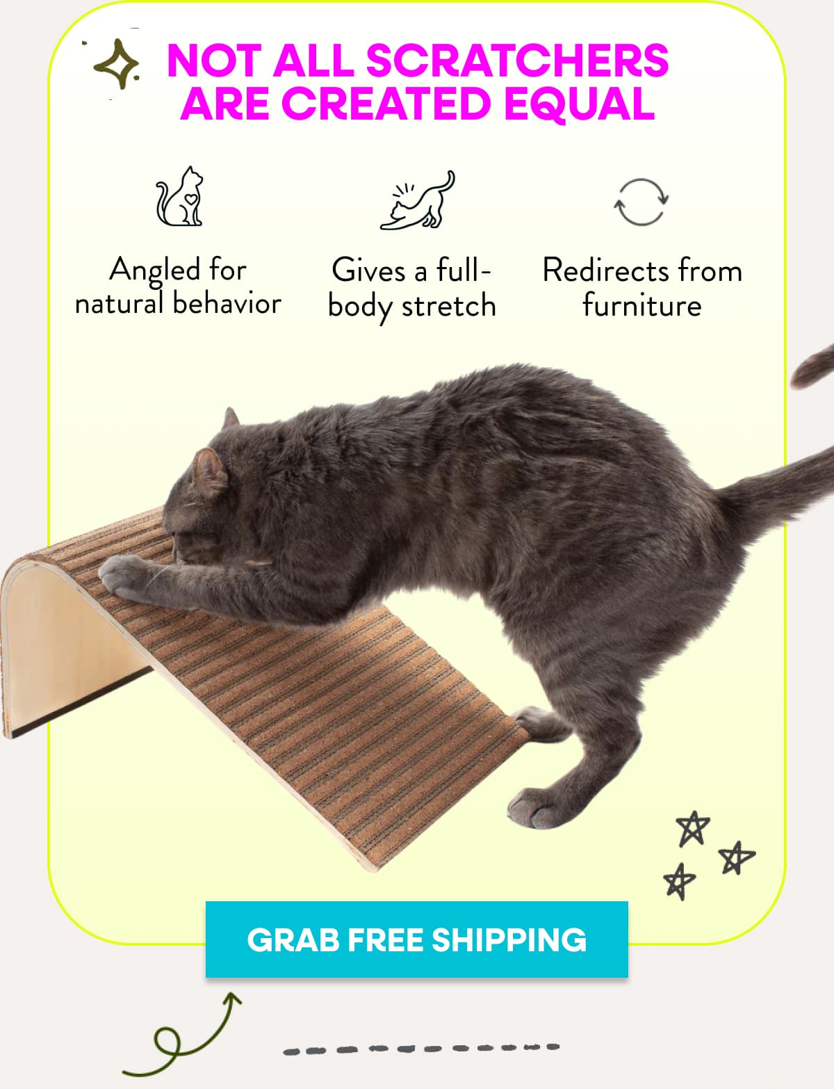 Free Shipping on the Scratchify! Incline Scratcher Incline Scratcher Scratchify!