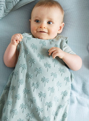 Baby Sleeping Bag in Towelling, Summer Special - sage green
