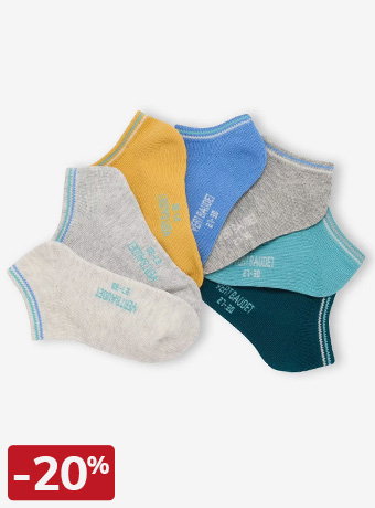 Pack of 2 pairs of Basics Ankle Socks for Boys - blue