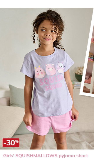 Girls' SQUISHMALLOWS pyjama shorts - lavender
