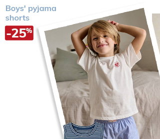 Boys' pyjama shorts - ecru