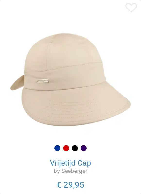 Vrijetijd Cap by Seeberger