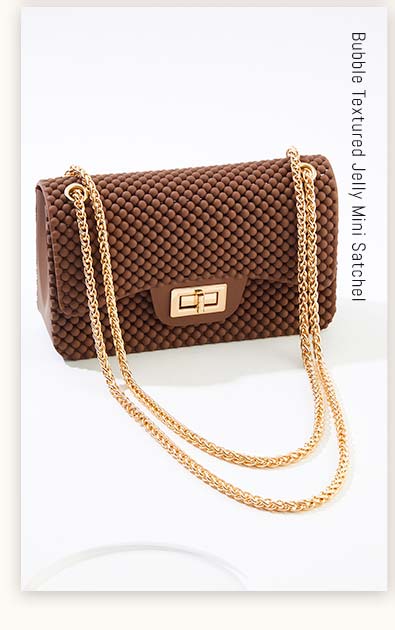 Shop Solid Bubble Textured Jelly Mini Satchel