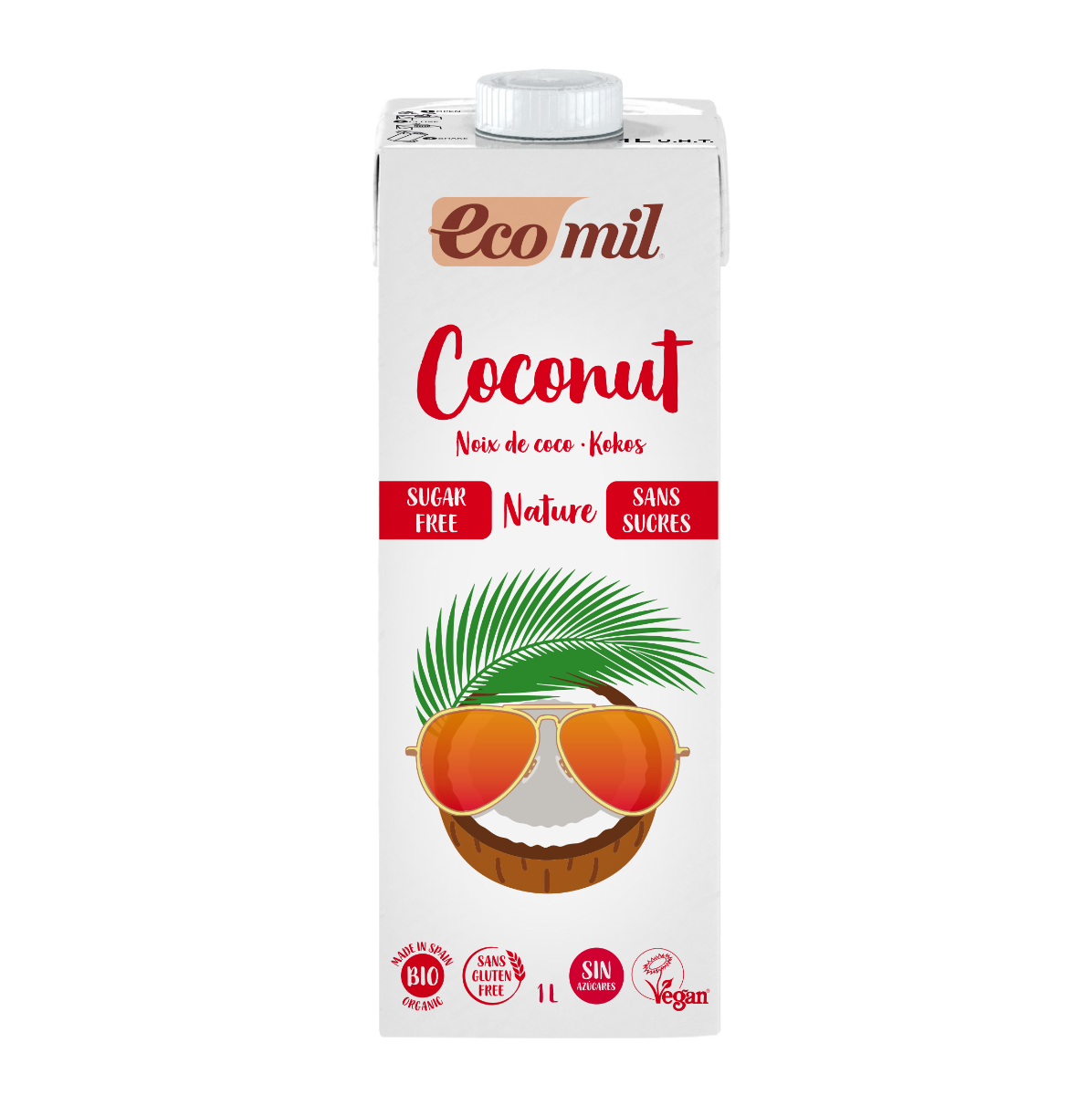 Image of Ecomil Kokosdrink Natuur zonder suiker, 1L