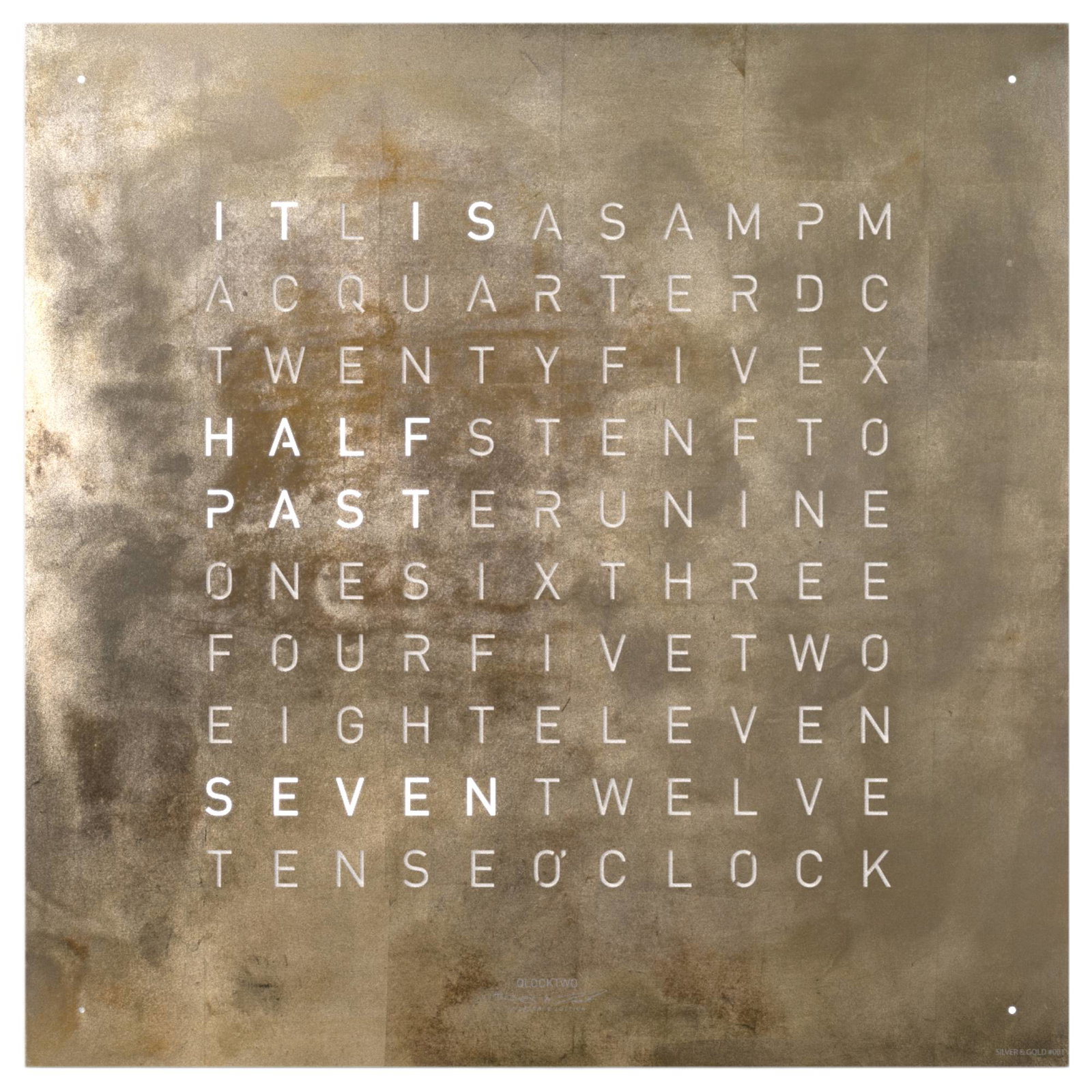 Qlocktwo Creator's Edition Silver and Gold