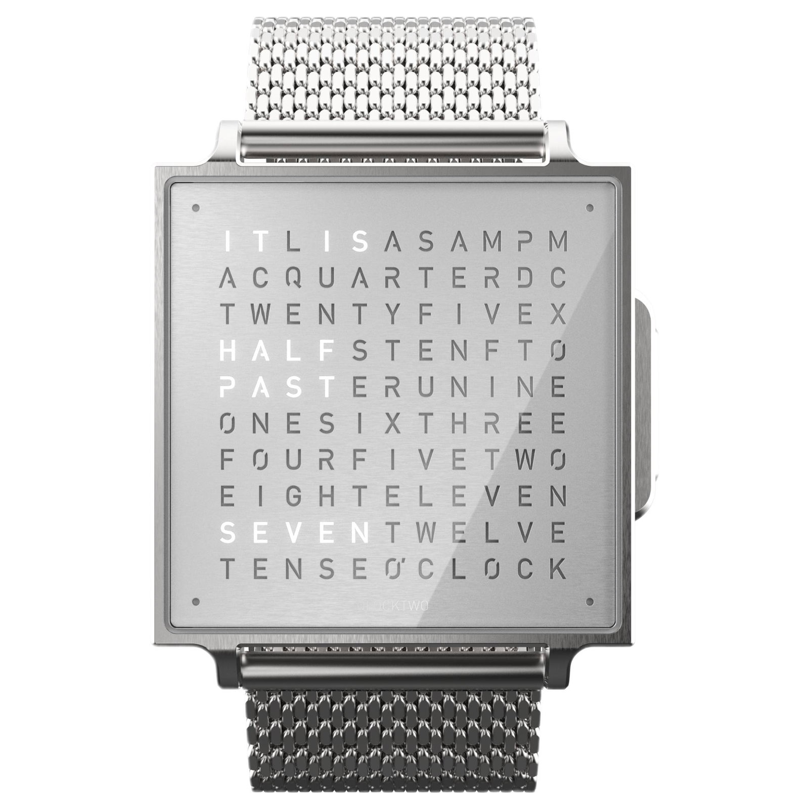 Qlocktwo W Fine Steel Quartz Watch