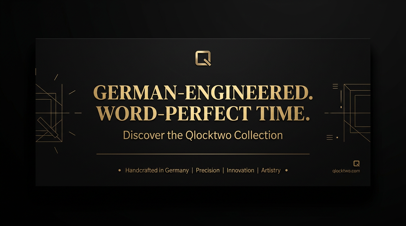 German-engineered, word-perfect time. Discover the Qlocktwo Collection.