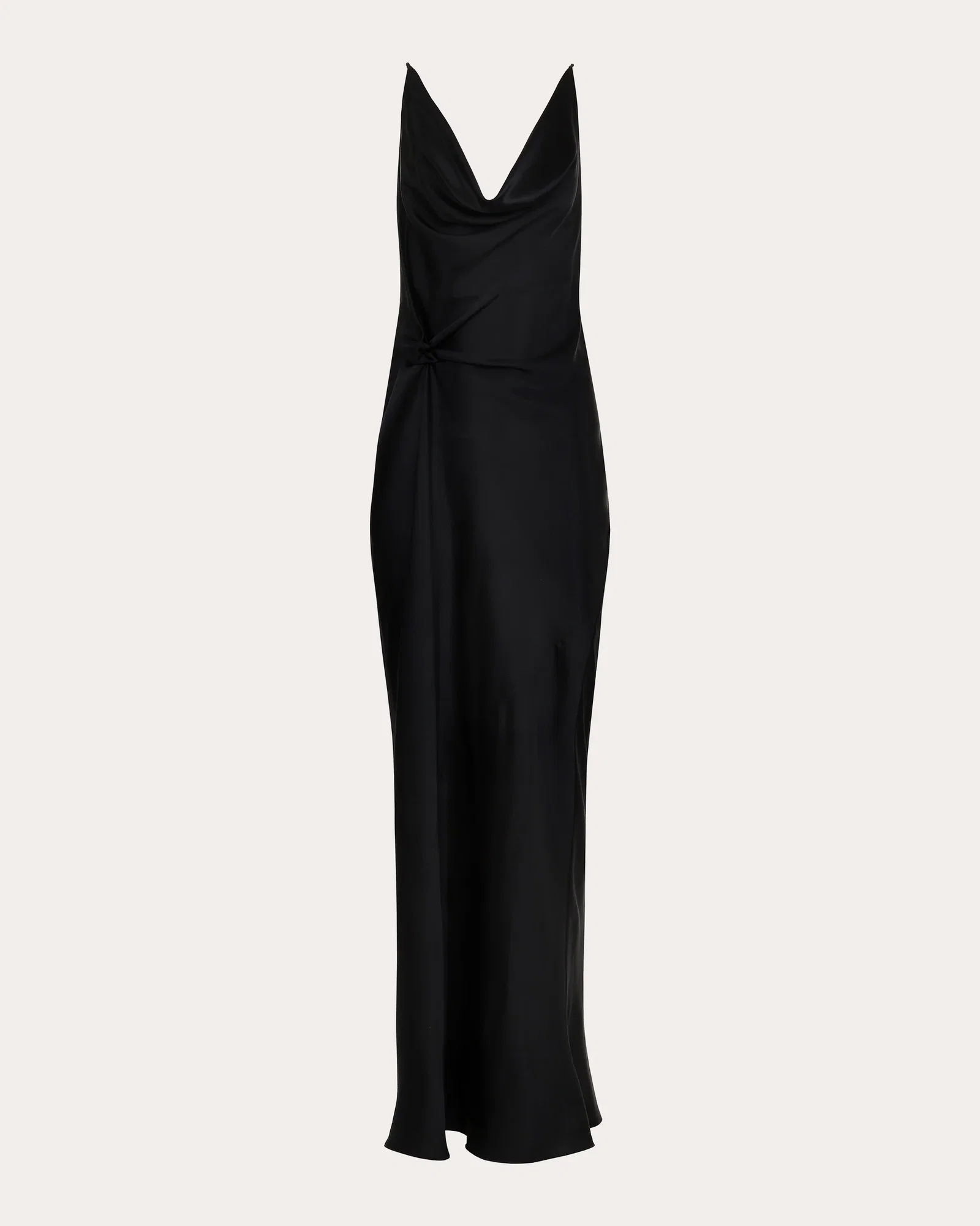 Knot Drop Silk Draped Gown
