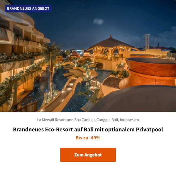 Brandneues Eco-Resort auf Bali mit optionalem Privatpool