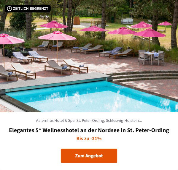 Elegantes 5* Wellnesshotel an der Nordsee in St. Peter-Ording