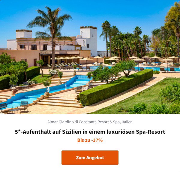 5*-Aufenthalt auf Sizilien in einem luxuriösen Spa-Resort