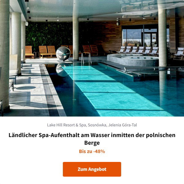 Ländlicher Spa-Aufenthalt am Wasser inmitten der polnischen Berge