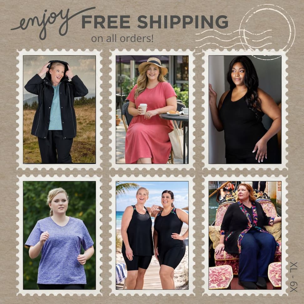 JunoActive Plus Size Women's Clothing - Free shipping on all your orders!