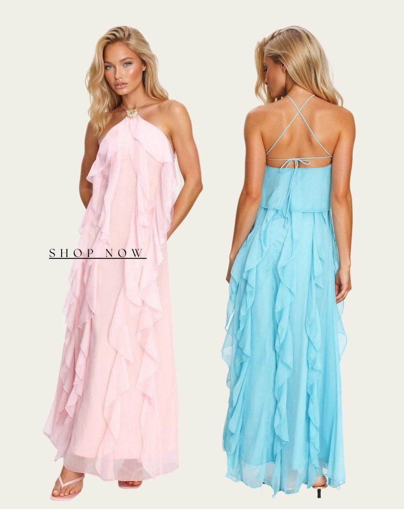 sylvie ruffle maxi dress