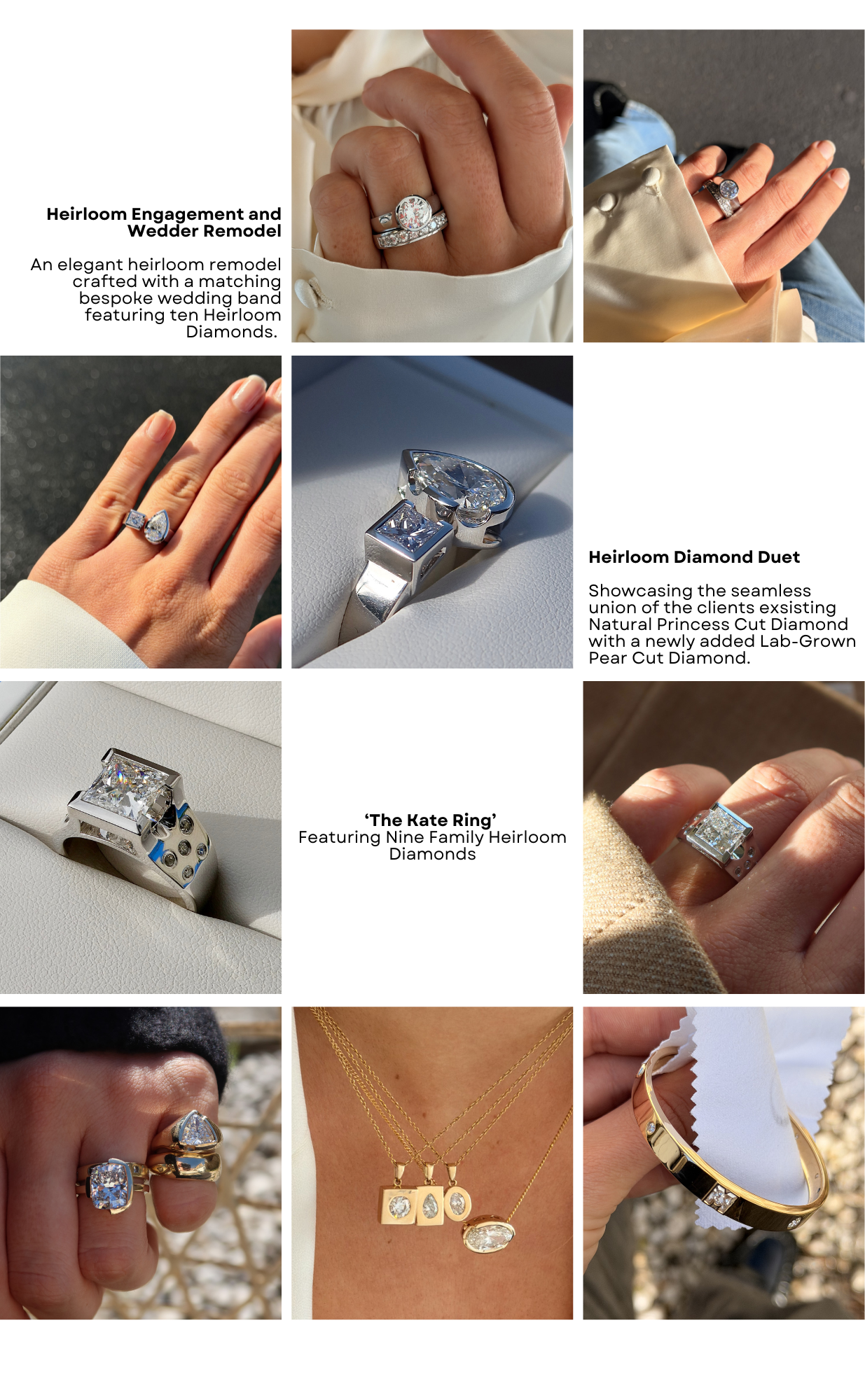 gold diamond custom handcrafted sydney jewellery