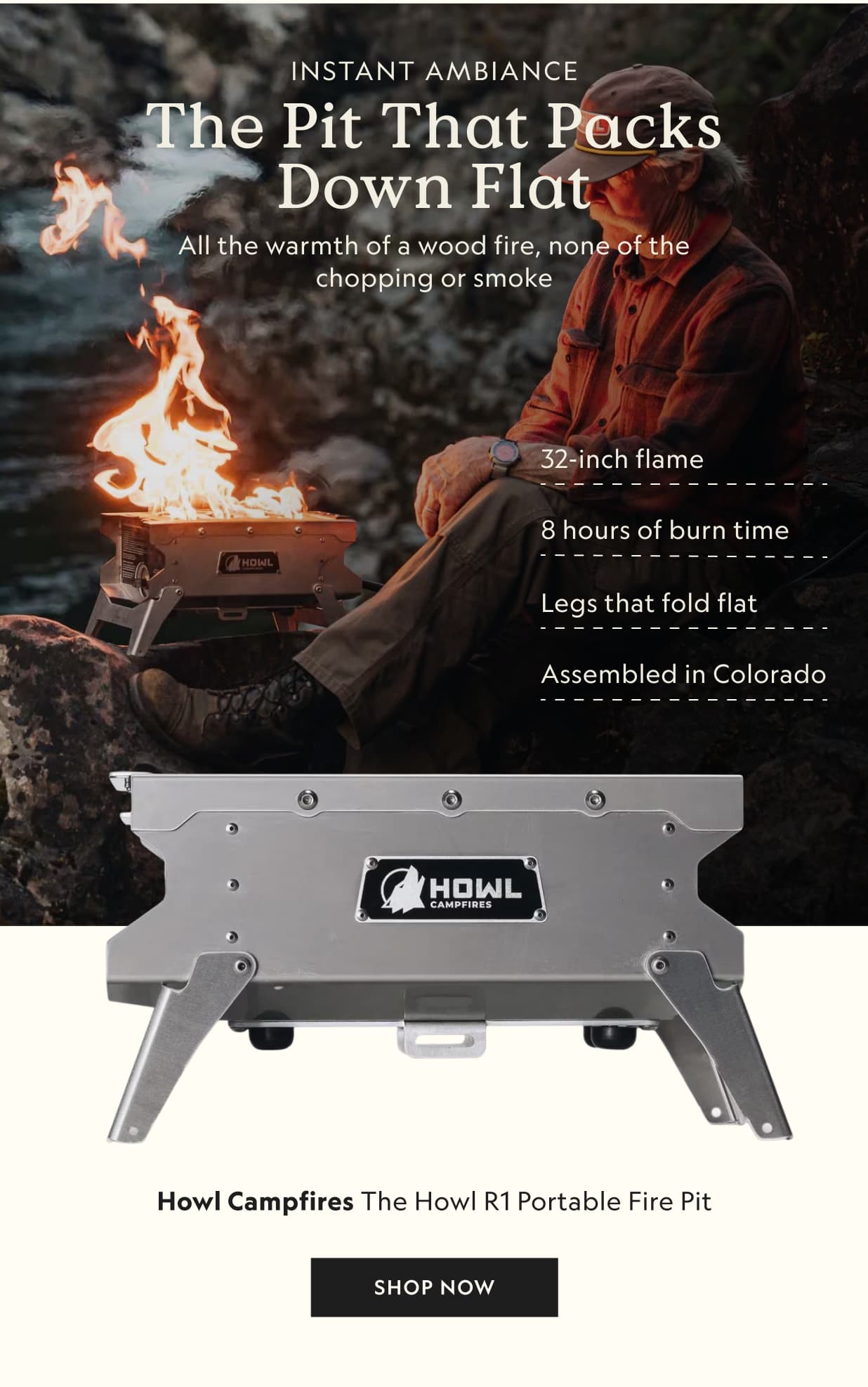 Howl Campfires The Howl R1 Portable Fire Pit