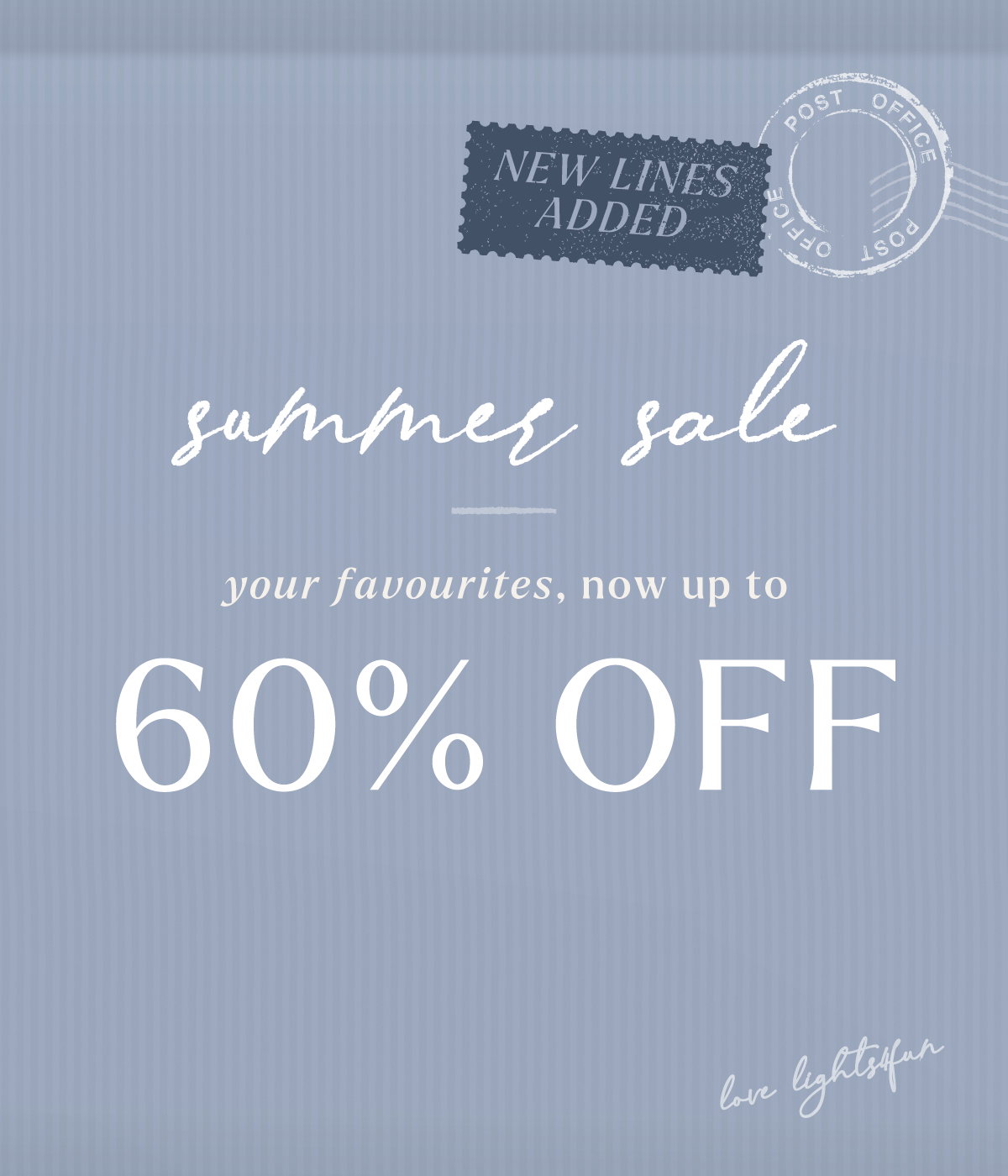 Up to 60% off summer sale