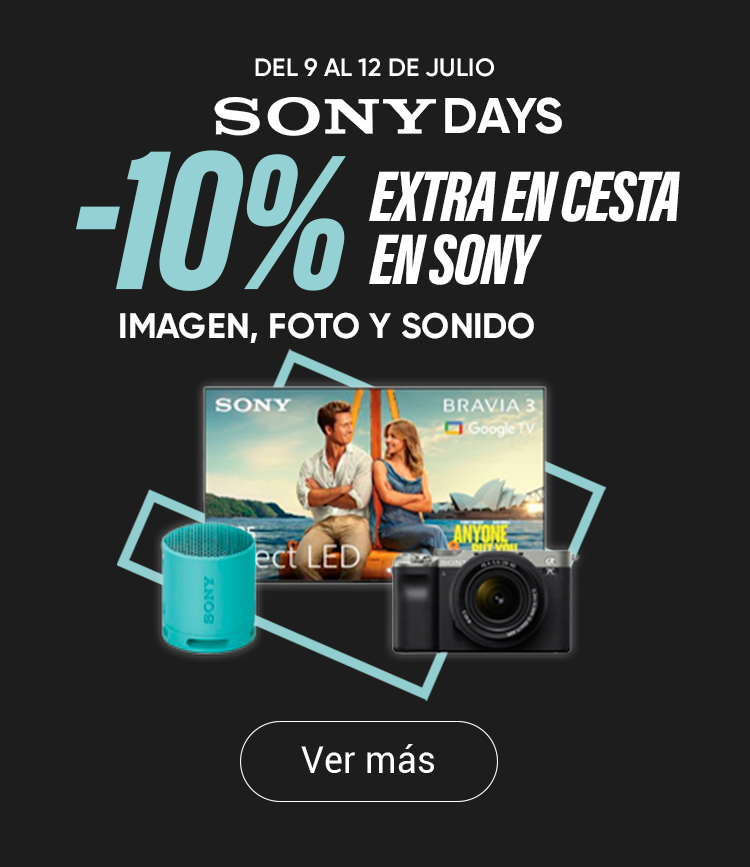 -10% EXTRA EN CESTA EN SONY, EN IMÁGEN, FOTO Y SONIDO